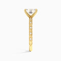 Emerald Elara Lab Grown Diamond Engagement Ring In 14K Yellow Gold, Side View