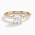 Cushion Nadia Lab Grown Diamond Engagement Ring In 14K Rose Gold - Lucenjuri