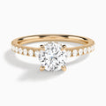 Round Nadia Lab Grown Diamond Engagement Ring In 14K Rose Gold - Lucenjuri