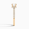 Round Nadia Lab Grown Diamond Engagement Ring In 14K Rose Gold, Side View