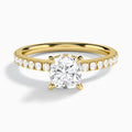 Cushion Nadia Lab Grown Diamond Engagement Ring In 14K Yellow Gold - Lucenjuri