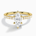 Marquise Nadia Lab Grown Diamond Engagement Ring In 14K Yellow Gold - Lucenjuri