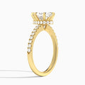 Marquise Nadia Lab Grown Diamond Engagement Ring In 14K Yellow Gold, Angle View
