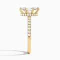 Marquise Nadia Lab Grown Diamond Engagement Ring In 14K Yellow Gold, Side View