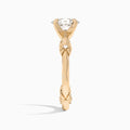 Oval Catalina Ribbon Lab Diamond Engagement Ring In 14K Rose Gold, Side View