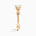 Round Catalina Ribbon Lab Diamond Engagement Ring In 14K Rose Gold, Side View