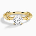 Round Catalina Ribbon Lab Diamond Engagement Ring In 14K Yellow Gold - Lucenjuri