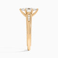 Marquise Opera Six-Prong Lab Diamond Engagement Ring In 14K Rose Gold, Side View