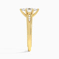 Marquise Opera Six-Prong Lab Diamond Engagement Ring In 14K Yellow Gold, Side View