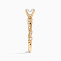 Round Selena Lab Grown Diamond Engagement Ring In 14K Rose Gold, Side View
