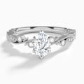 Pear Selena Lab Grown Diamond Engagement Ring In 14K White Gold - Lucenjuri