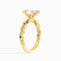 Pear Selena Lab Grown Diamond Engagement Ring In 14K Yellow Gold, Angle View
