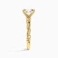 Radiant Selena Lab Grown Diamond Engagement Ring In 14K Yellow Gold, Side View