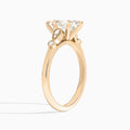 Pear Ballad Lab Grown Diamond Engagement Ring In 14K Rose Gold, Angle View
