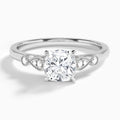 Cushion Ballad Lab Grown Diamond Engagement Ring In 14K White Gold - Lucenjuri