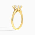 Pear Ballad Lab Grown Diamond Engagement Ring In 14K Yellow Gold, Angle View