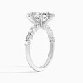 Marquise Vrenna Lab Grown Diamond Engagement Ring In Platinum, Angle View