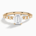 Emerald Vrenna Lab Grown Diamond Engagement Ring In 14K Rose Gold - Lucenjuri