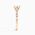 Emerald Vrenna Lab Grown Diamond Engagement Ring In 14K Rose Gold, Side View