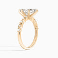 Marquise Vrenna Lab Grown Diamond Engagement Ring In 14K Rose Gold, Angle View