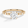 Round Vrenna Lab Grown Diamond Engagement Ring In 14K Rose Gold - Lucenjuri