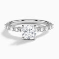 Cushion Vrenna Lab Grown Diamond Engagement Ring In 18K White Gold - Lucenjuri