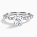 Oval Vrenna Lab Grown Diamond Engagement Ring In 14K White Gold - Lucenjuri