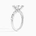 Pear Vrenna Lab Grown Diamond Engagement Ring In 14K White Gold, Angle View