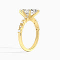 Marquise Vrenna Lab Grown Diamond Engagement Ring In 18K Yellow Gold, Angle View