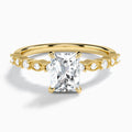 Radiant Vrenna Lab Grown Diamond Engagement Ring In 18K Yellow Gold - Lucenjuri