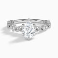 Pear Viviana Lab Grown Diamond Engagement Ring In 14K White Gold - Lucenjuri