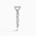 Princess Viviana Lab Grown Diamond Engagement Ring In 18K White Gold, Side View