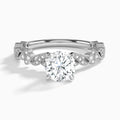 Round Viviana Lab Grown Diamond Engagement Ring In 18K White Gold - Lucenjuri