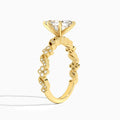 Marquise Viviana Lab Grown Diamond Engagement Ring In 14K Yellow Gold, Angle View