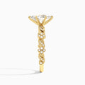 Pear Viviana Lab Grown Diamond Engagement Ring In 14K Yellow Gold, Side View