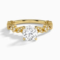 Round Viviana Lab Grown Diamond Engagement Ring In 18K Yellow Gold - Lucenjuri