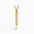 Round Viviana Lab Grown Diamond Engagement Ring In 14K Yellow Gold, Side View