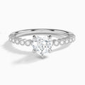 Heart Alena Bezel-Set Lab Grown Diamond Engagement Ring In Platinum - Lucenjuri
