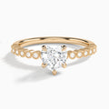 Heart Alena Bezel-Set Lab Diamond Engagement Ring In 14K Rose Gold - Lucenjuri