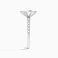 Pear Alena Bezel-Set Lab Diamond Engagement Ring In 14K White Gold, Side View