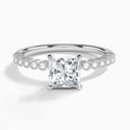 Princess Alena Bezel-Set Lab Diamond Engagement Ring In 18K White Gold - Lucenjuri