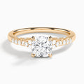 Cushion Joy Lab Grown Diamond Engagement Ring In 14K Rose Gold - Lucenjuri