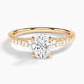 Oval Joy Lab Grown Diamond Engagement Ring In 14K Rose Gold - Lucenjuri