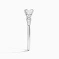 Cushion Joy Lab Grown Diamond Engagement Ring In 18K White Gold, Side View
