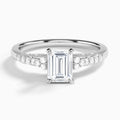 Emerald Joy Lab Grown Diamond Engagement Ring In 14K White Gold - Lucenjuri