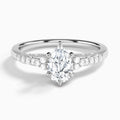 Pear Joy Lab Grown Diamond Engagement Ring In 14K White Gold - Lucenjuri