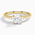 Cushion Joy Lab Grown Diamond Engagement Ring In 18K Yellow Gold - Lucenjuri