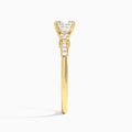 Cushion Joy Lab Grown Diamond Engagement Ring In 18K Yellow Gold, Side View