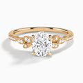 Oval Aspen Lab Grown Diamond Engagement Ring In 14K Rose Gold - Lucenjuri