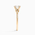 Oval Aspen Lab Grown Diamond Engagement Ring In 14K Rose Gold, Side View